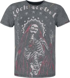 T-Shirt mit großem Frontprint, Rock Rebel by EMP, T-Shirt
