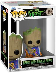 I am Groot - Groot with Cheese Puffs Vinyl Figur 1196, Guardians Of The Galaxy, Funko Pop!