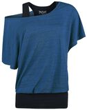 Ladies Slubyarn Double Layer, Black Premium by EMP, T-Shirt