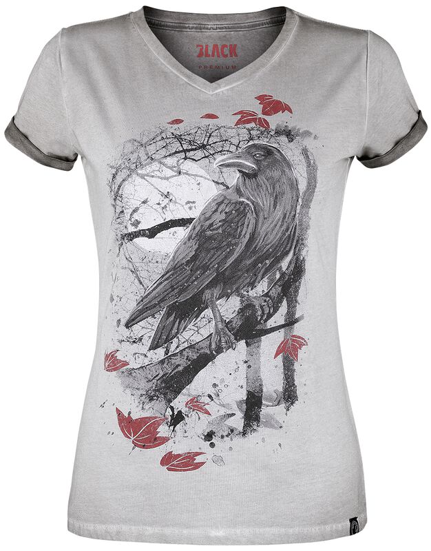 T-Shirt Avec Imprimé Corbeau