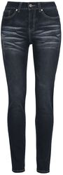 Skarlett - Dunkelblaue Jeans mit Waschung