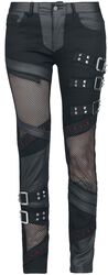 Jeans with Mesh Details, Gothicana by EMP, Jean