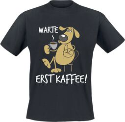 Warte - Erst Kaffee!, Tierisch, T-Shirt Manches courtes