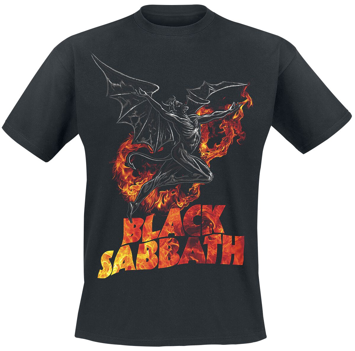 Black Sabbath Cherub – T-Shirt Homme Officiel Rock Metal, Col Rond, Manches Courtes, Noir