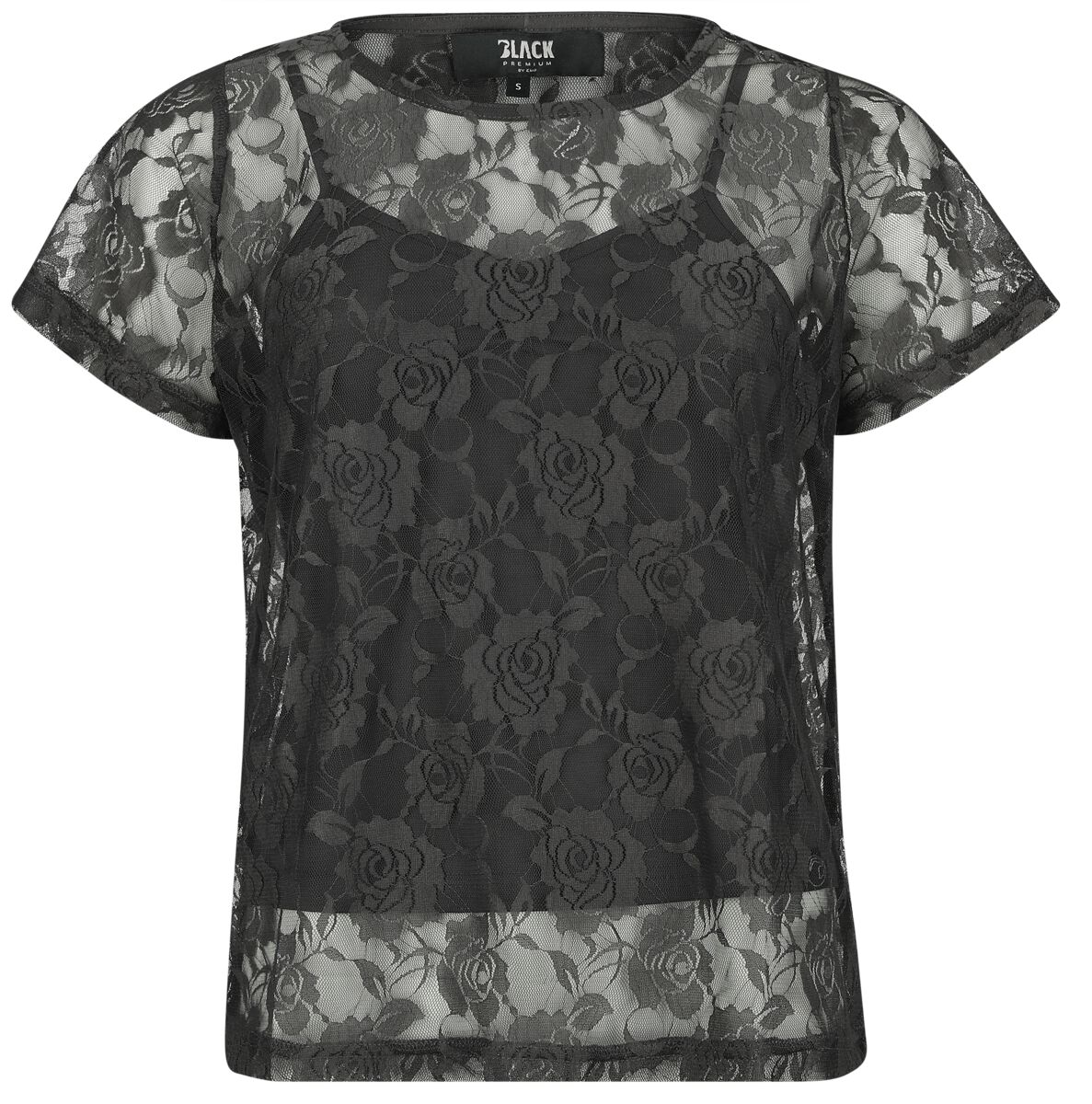 Double-Layer-T-Shirt mit Motivspitze | Black Premium by EMP T-Shirt | EMP