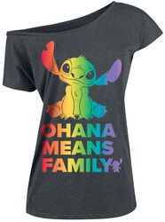 Ohana - Arc-En-Ciel, Lilo & Stitch, T-Shirt Manches courtes