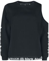 Phat Kandi X Black Blood by Gothicana Cold- Shoulder Sweatshirt, Black Blood by Gothicana, Sweatshirt