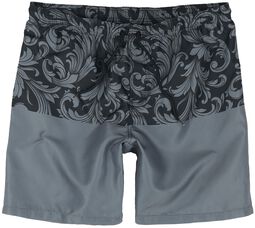 Ornament Print Swim Shorts, Black Premium by EMP, Badeshort