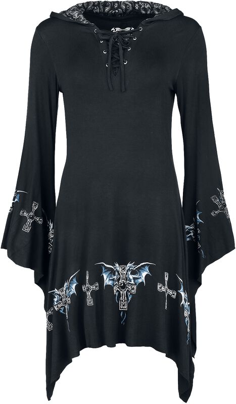 Gothicana X Anne Stokes -  Short Dragon Dress