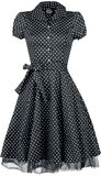 Black White Small Dot Long Dress, H&R London, Mittellanges Kleid