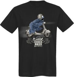 Cookie Monster - Classic cookie biker, Sesame Street, T-Shirt Manches courtes