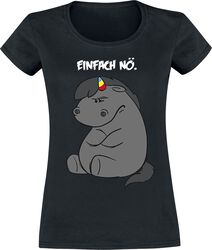 Grummeleinhorn - Einfach Nö., Unicorno paffuto, T-Shirt