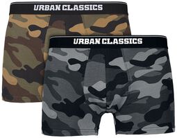 2-Pack Camo Boxer Shorts, Urban Classics, Boxershort-Set