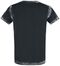 T-Shirt Noir Imprimé Frontal & Délavé