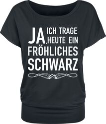 Fröhliches schwarz, Slogans, T-Shirt Manches courtes