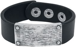 Noir Uni, Black Premium by EMP, Bracelet imitation cuir