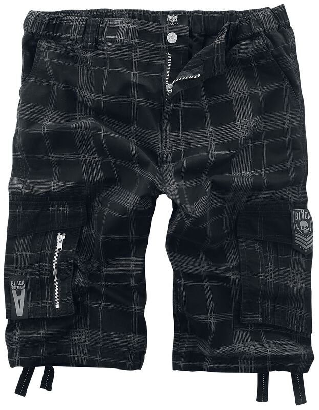 schwarze Shorts mit karo Muster