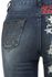 Skarlett - dunkelblaue Jeans mit Prints und vielfältigen Details