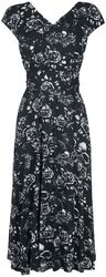 Multi-Way-Dress mit Skull & Roses Print, Black Premium by EMP, Mittellanges Kleid