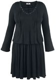 Corded Swing Dress, Black Premium by EMP, Mittellanges Kleid