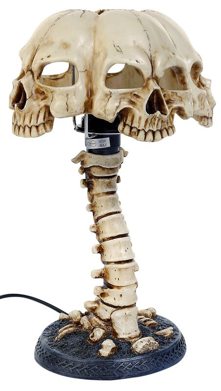 Electric Table Lamp Skulls on Spine