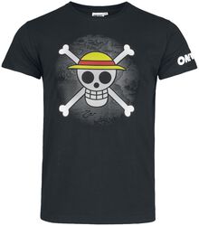 Équipage du Chapeau de Paille - Crâne, One Piece, T-Shirt Manches courtes