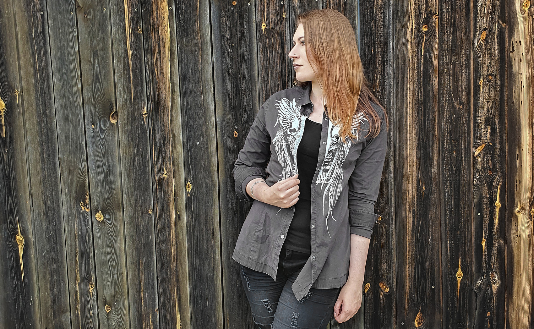 Hemd mit Print von Rock Rebel By EMP