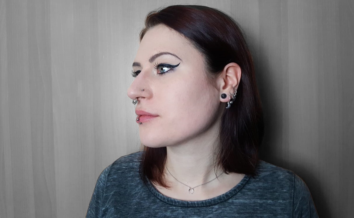 Mondsichel Halskette und Sichelmond Ohrringe