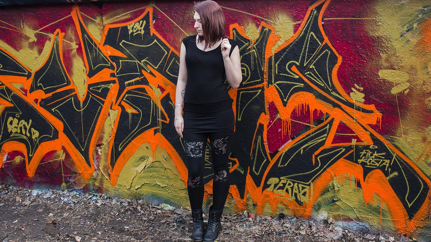 Backlace T-Shirt und Ladies Lace Inset Leggings